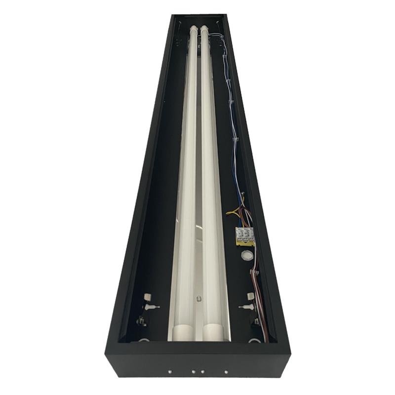 Čierne žiarivkové prisadené svietidlo na 2 x T8 ( 120cm LED trubica ) - TL302B