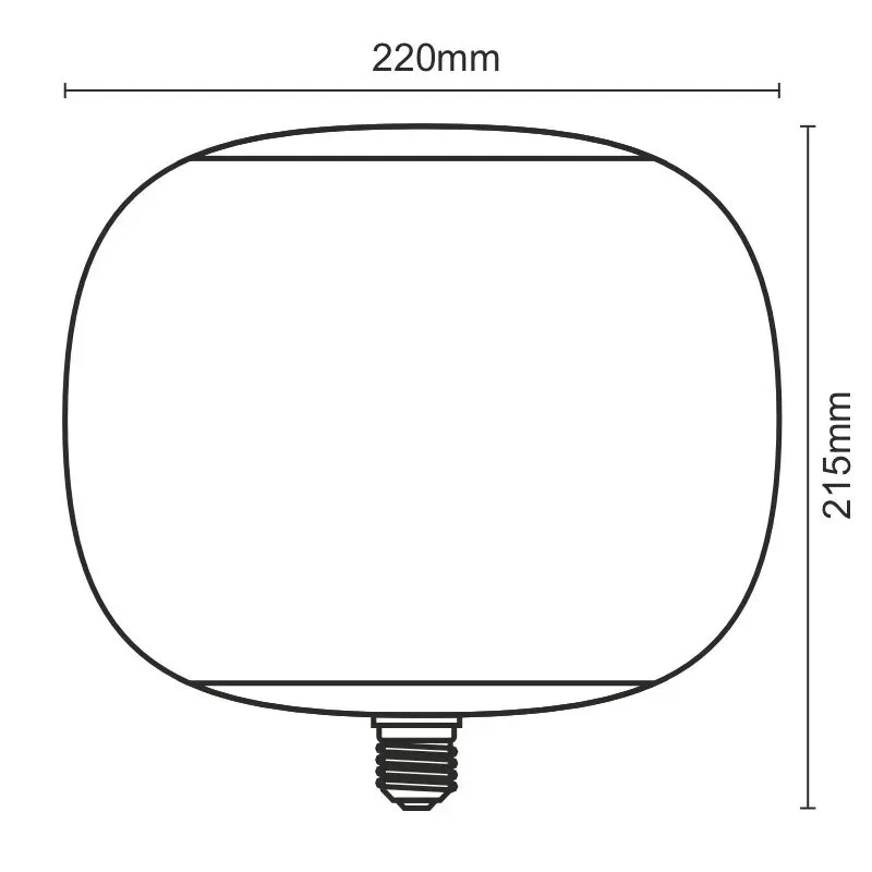 LED dekoratívna žiarovka / filament 4W SMOKE - T220 / E27 / 1800K - ZSF103