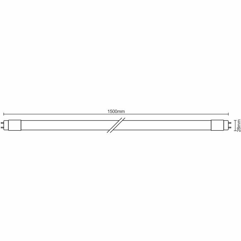 LED žiarivková trubica 22W - T8 / 1500mm / 6500K, 25ks - TLS203