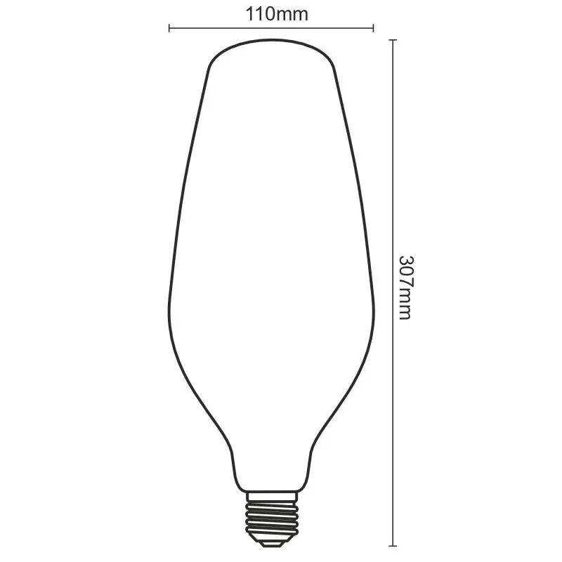 LED dekoratívna žiarovka / filament BUMPED 4W VINTAGE - BT110 / E27 / 2000K - ZSF121