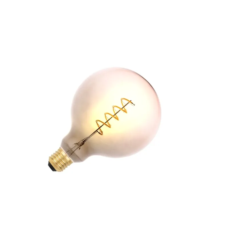 LED dekoratívna žiarovka / filament SPIRAL 4W GREY - PINK - G125 / E27 / 2000K - ZSF123