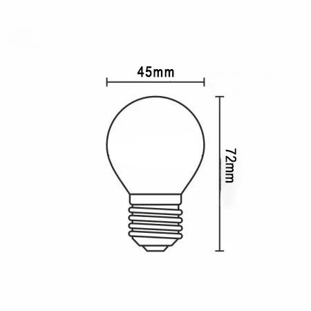 LED žiarovka / filament 4W - G45 / E27 / 4000K - ZLF827