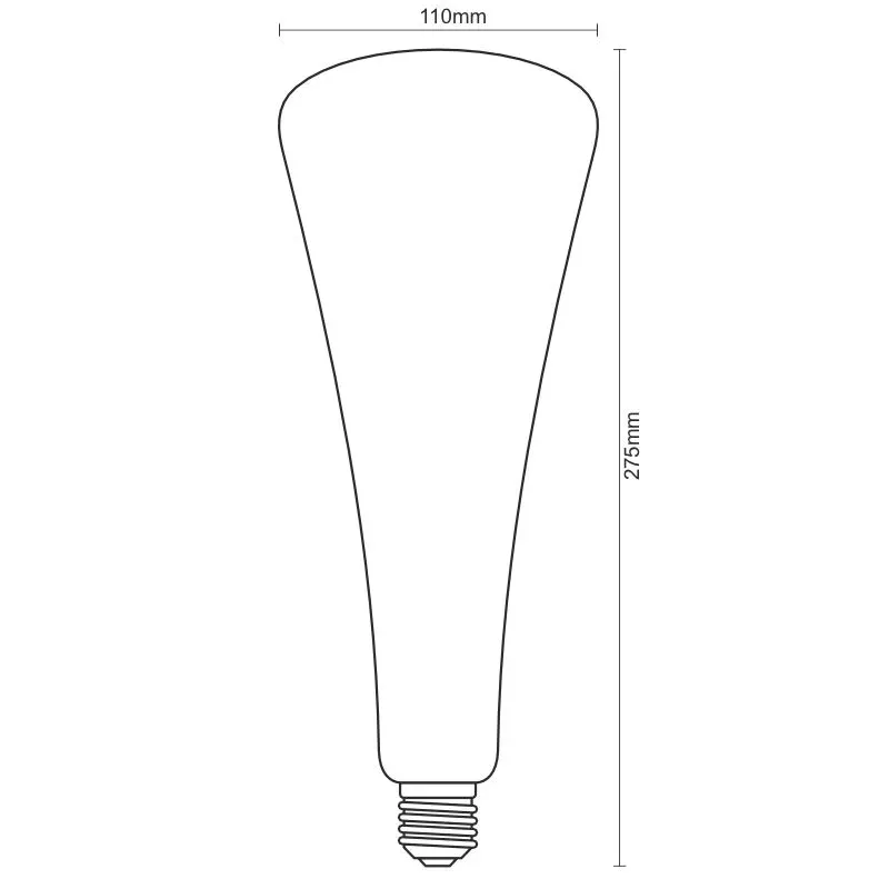 LED dekoratívna žiarovka / filament SHAPE 5W PURPLE - T110 / E27 / 1800K - ZSF111