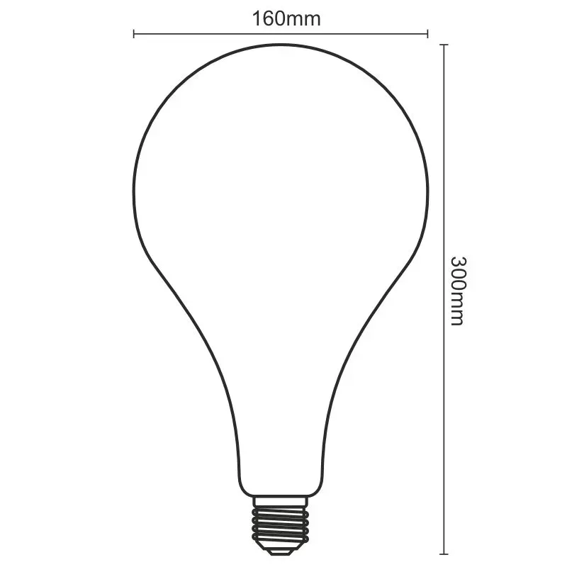 LED dekoratívna žiarovka / filament SPIRAL 4W SMOKE - A165 / E27 / 2000K - ZSF114