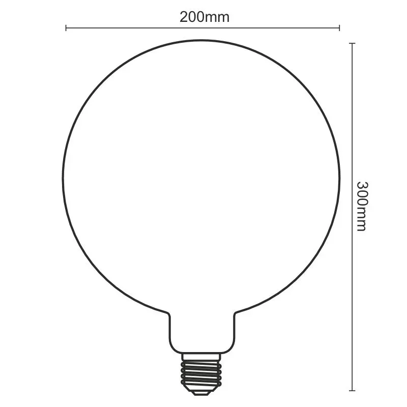 LED dekoratívna žiarovka / filament SPIRAL 4W SMOKE - G200 / E27 / 2000K - ZSF116