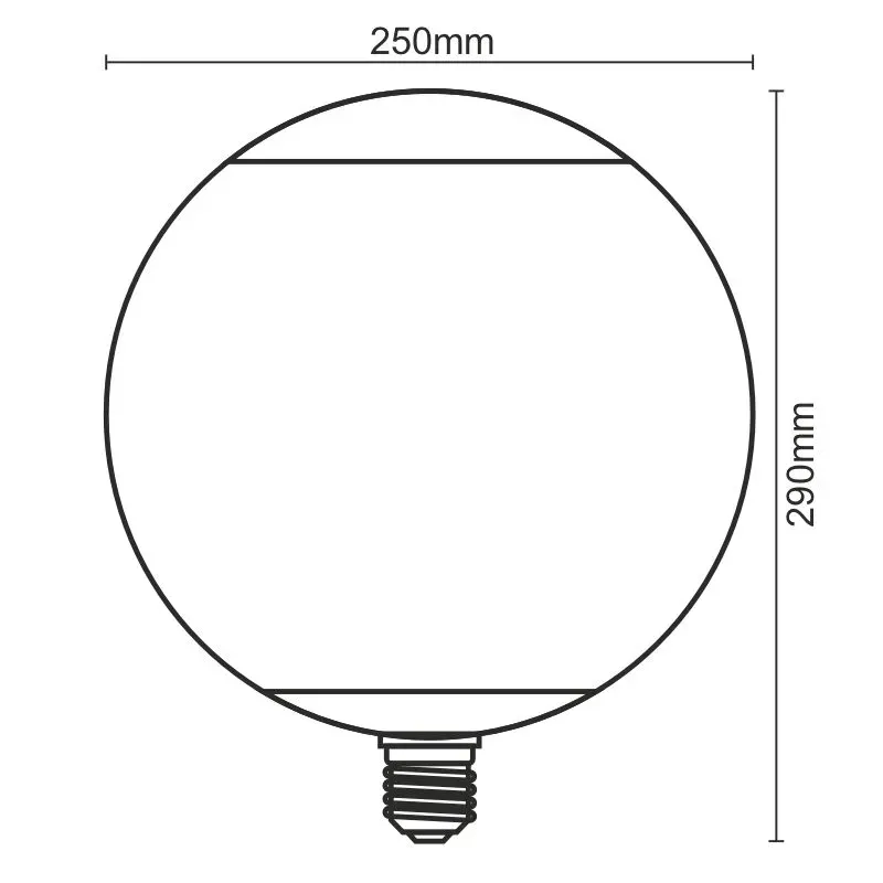 LED dekoratívna žiarovka / filament 4W SMOKE - G250 / E27 / 1800K - ZSF101