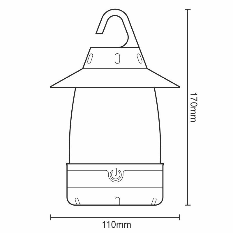 LED prenosná kempingová lampa - FCL01