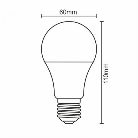 LED žiarovka 9W - A60 / E27 / SMD / 3000K - ZLS572