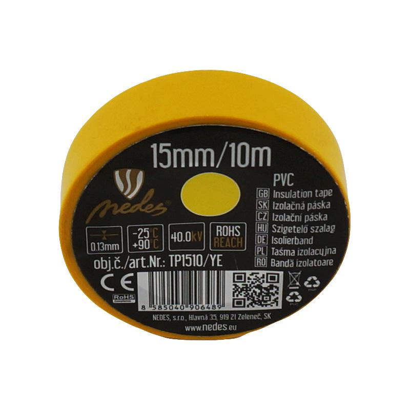 Izolačná páska 15mm / 10m žltá - TP1510/YE