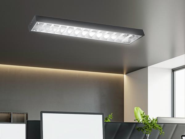 Čierne žiarivkové prisadené svietidlo na 2 x T8 ( 120cm LED trubica ) - TL302B 1