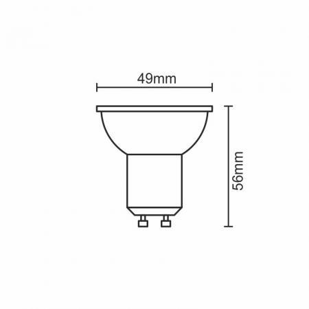 LED žiarovka 6W - GU10 / SMD / 4000K - ZLS126B