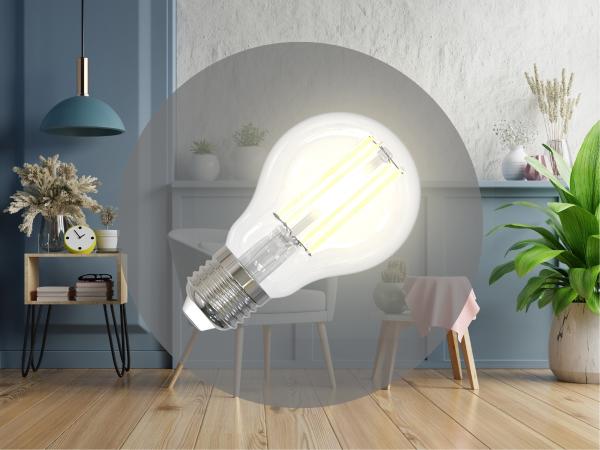 LED žiarovka / filament BIELY 7,5W - A60 / E27 / 3000K - ZWF101 1