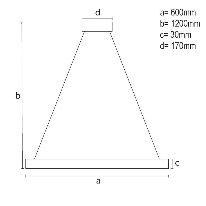 LED závesné svietidlo s diaľkovým ovládačom 75W - J7307/W