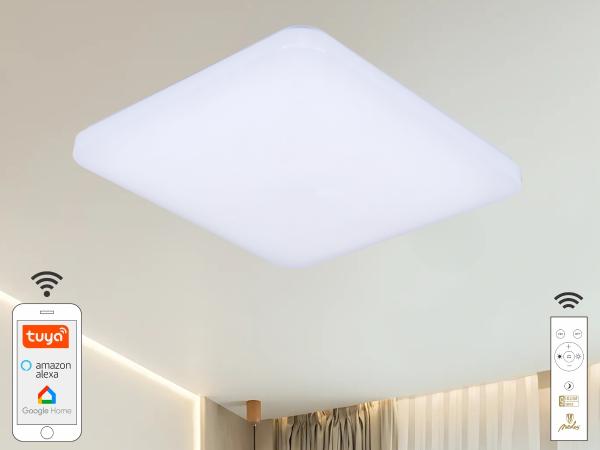 LED stropná lampa OPAL + diaľkový ovládač + Wifi 48W - LC902S/S