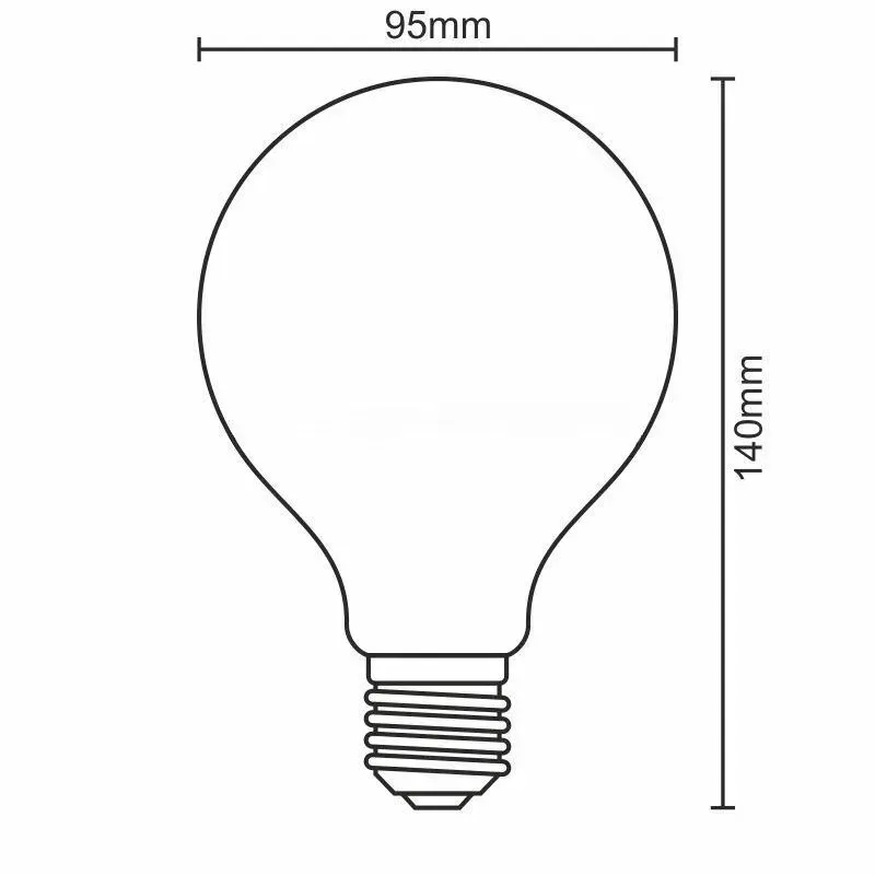 LED žiarovka / filament 12W VINTAGE - G95 / E27 / 2000K - ZLF911DV 1