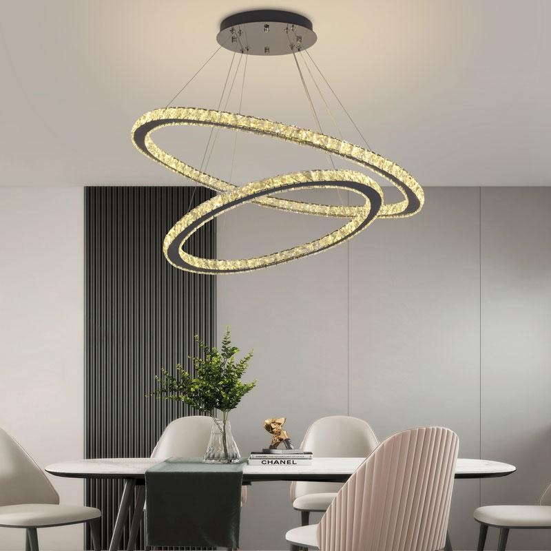 LED luxusné krištáľové svietidlo + diaľkový ovládač 160W - J6354/CH 4