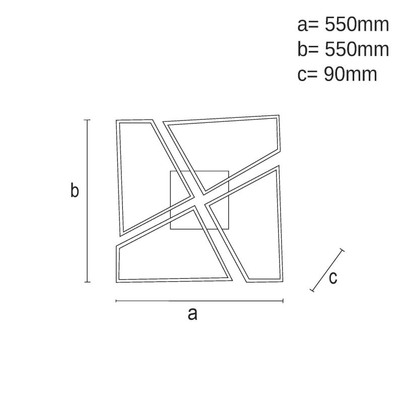 LED stropné svietidlo s diaľkovým ovládačom 115W - TA1312/BW