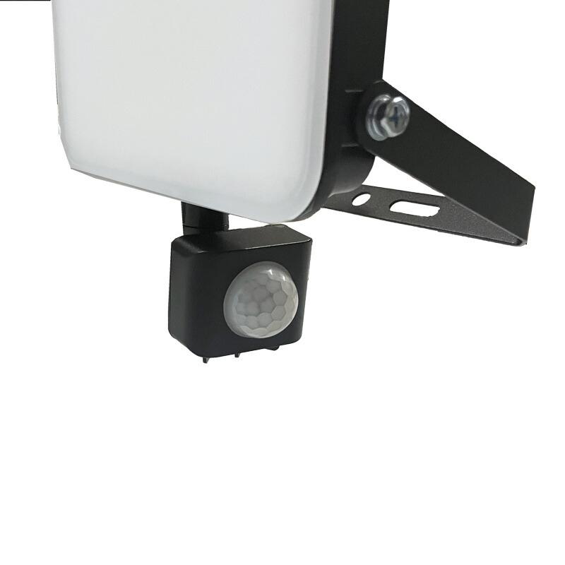 Vonkajší čierny LED reflektor so senzorom 30W / 4000K - LF7023S