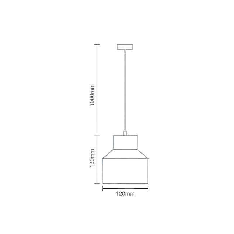 Závesné svietidlo Terrazzo / biela 1 x E27 - ME0015R/W 3