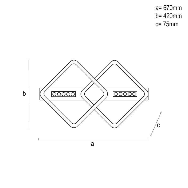 LED stropné svietidlo s diaľkovým ovládačom 60W - TA1329/B 7