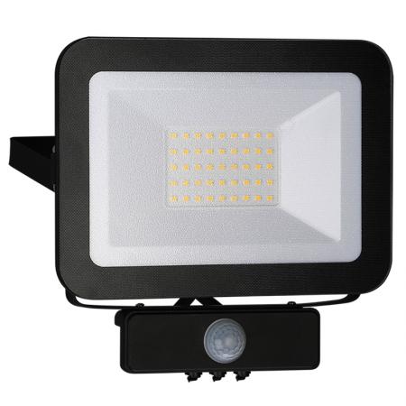 LED HQ reflektor 30W+PIR IP65 senzor/4000K/BK/PS - LF2023S
