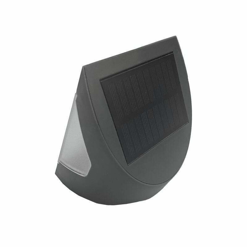 LED šedé nástenné solárne svietidlo 3W / 3000K / 4000K - LS225
