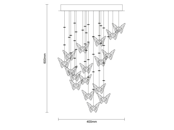 MURU krištáľový luster - N3031 5