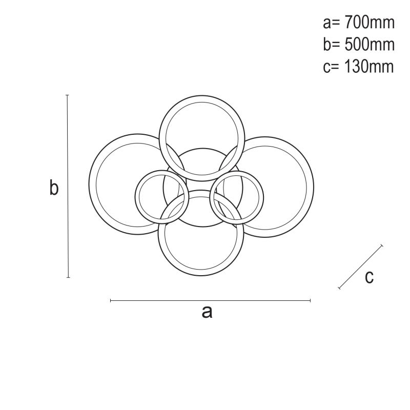 LED stropné svietidlo + diaľkový ovládač 85W - J3323/S 7