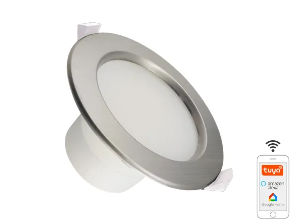 LED podhľadové svietidlo WIFI 10W / IP44 / 3000K - 6500K / SI - LDL164/SW 1