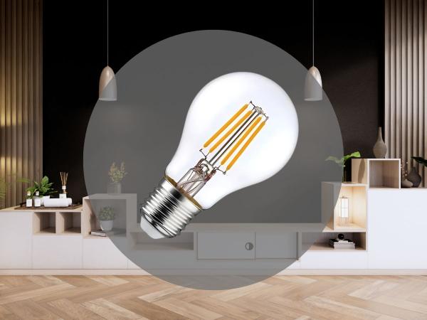 LED žiarovka / filament 5W CLEAR - A60 / E27 / 4000K - ZLF521A