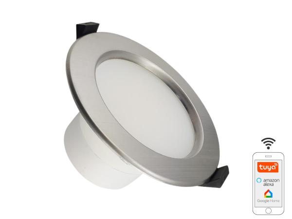 LED podhľadové svietidlo WIFI 10W / IP44 / 3000K - 6500K / SI - LDL164/SW 1