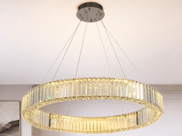 LED krištáľový luster + diaľkový ovládač 50W - J6325/CH