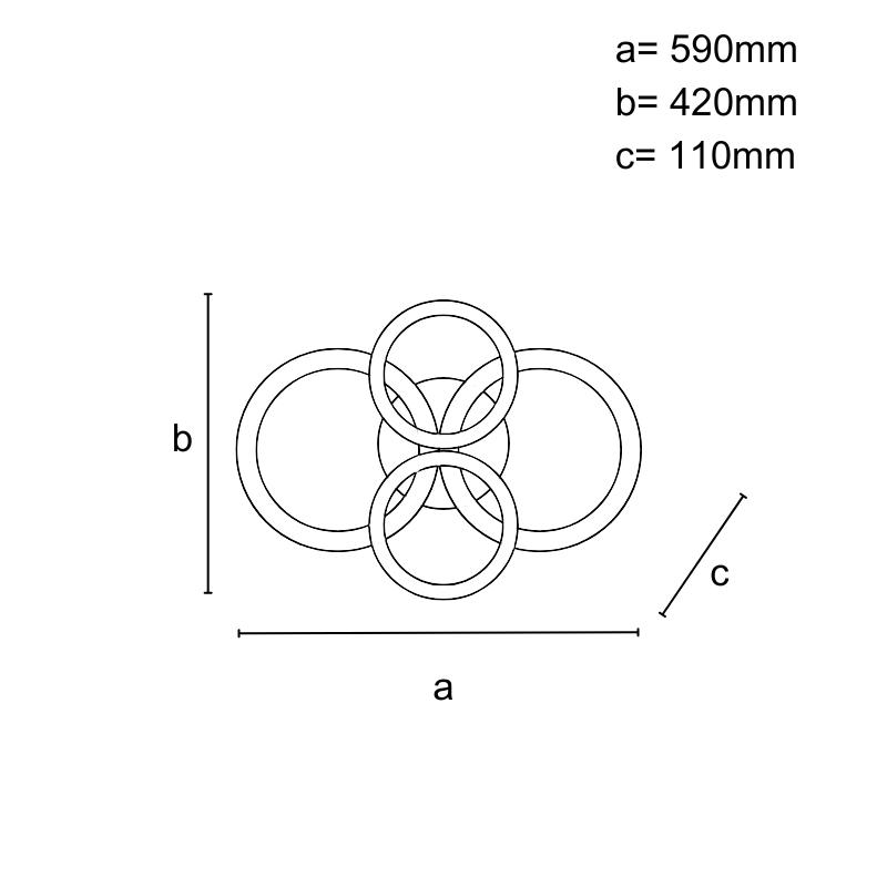 LED stropné svietidlo s diaľkovým ovládačom 100W - J3346/BCH