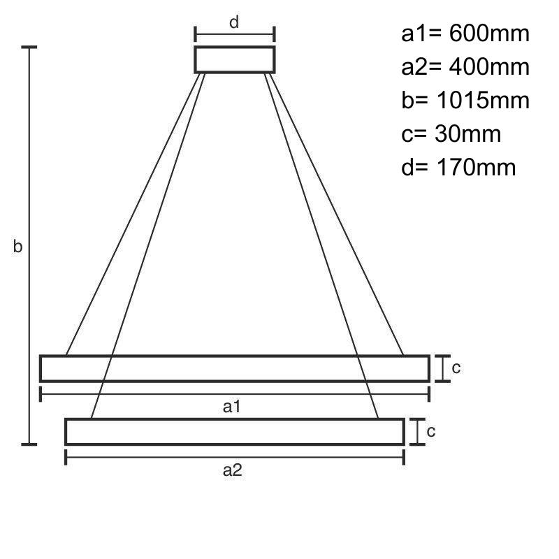 LED závesné svietidlo s diaľkovým ovládačom 100W - J7309/W