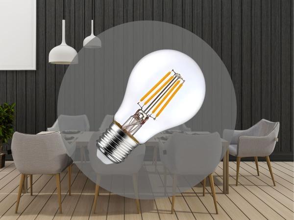 LED žiarovka / filament 6W - A60 / E27 / 3000K - ZLF511