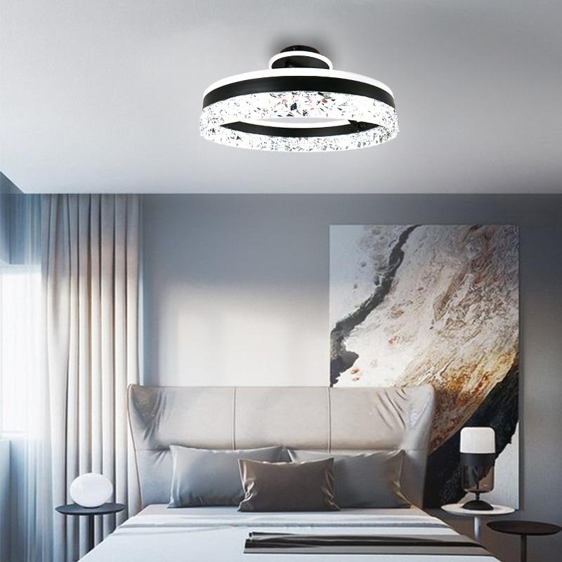 LED luxusné stropné krištáľové svietidlo s diaľkovým ovládačom 86W - TA1306/B