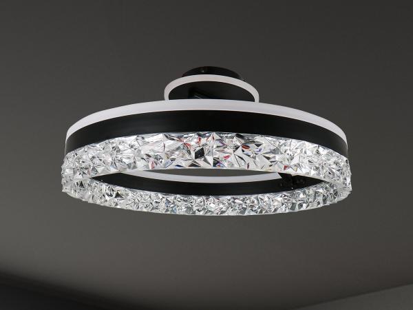 LED luxusné stropné krištáľové svietidlo s diaľkovým ovládačom 86W - TA1306/B