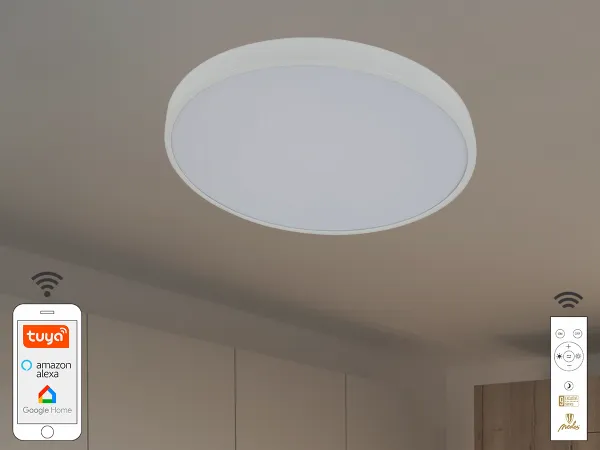 LED stropná lampa OPAL + diaľkový ovládač + Wifi 48W - LC902AS/WH