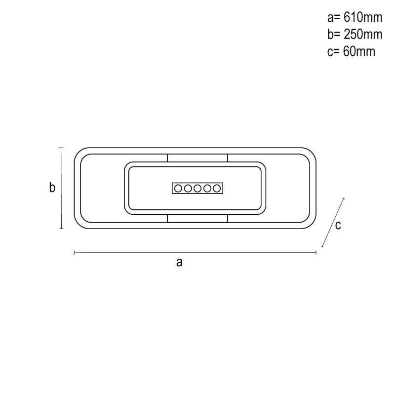 LED stropné svietidlo s diaľkovým ovládačom 75W - TA1331/WB 9