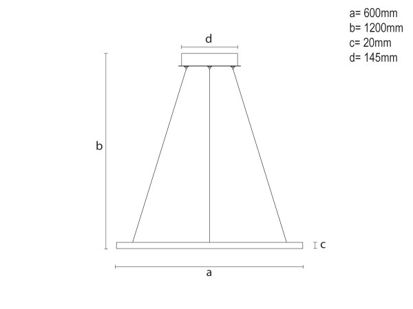 LED závesné svietidlo s diaľkovým ovládačom 32W - TB2300/W 9