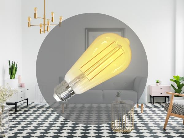 LED žiarovka / filament SLIM 4,5W VINTAGE - ST64 / E27 / 1800K - ZFS101 1