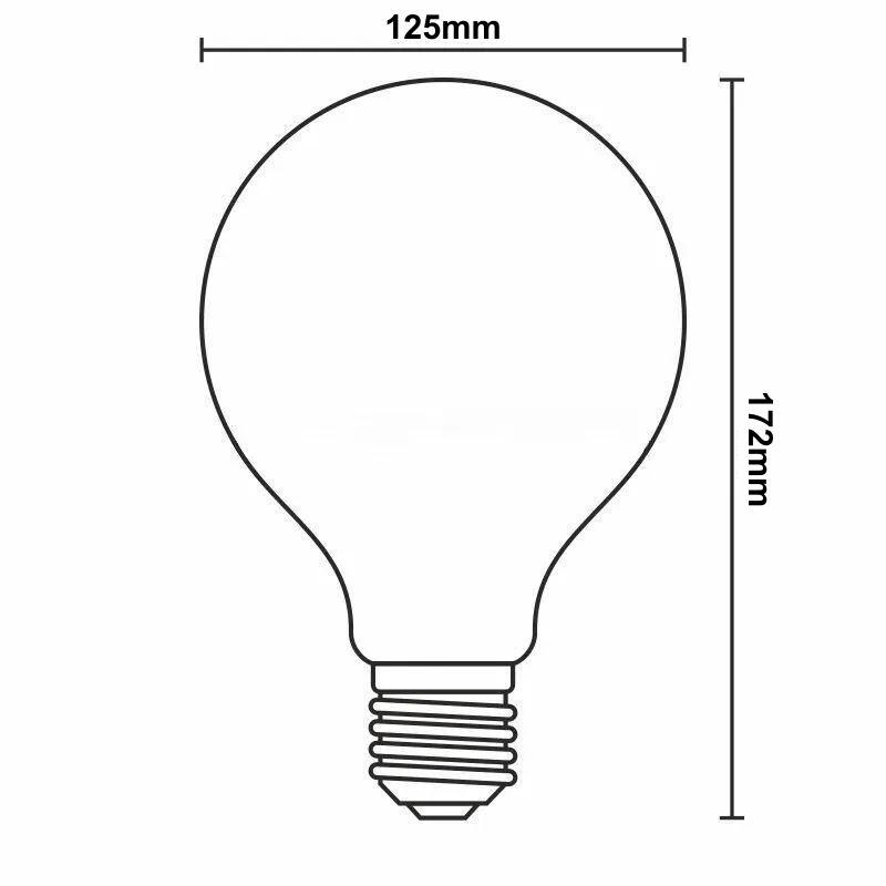 LED žiarovka / filament 12W VINTAGE - G125 / E27 / 2000K - ZLF913DV