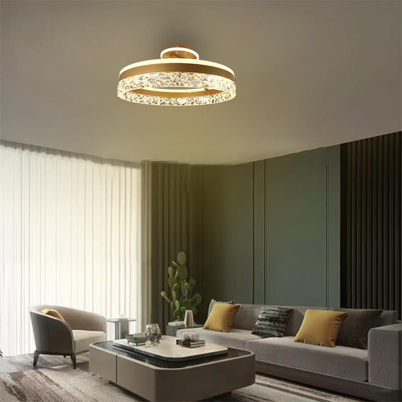LED luxusné stropné krištáľové svietidlo s diaľkovým ovládačom 86W - TA1306/G