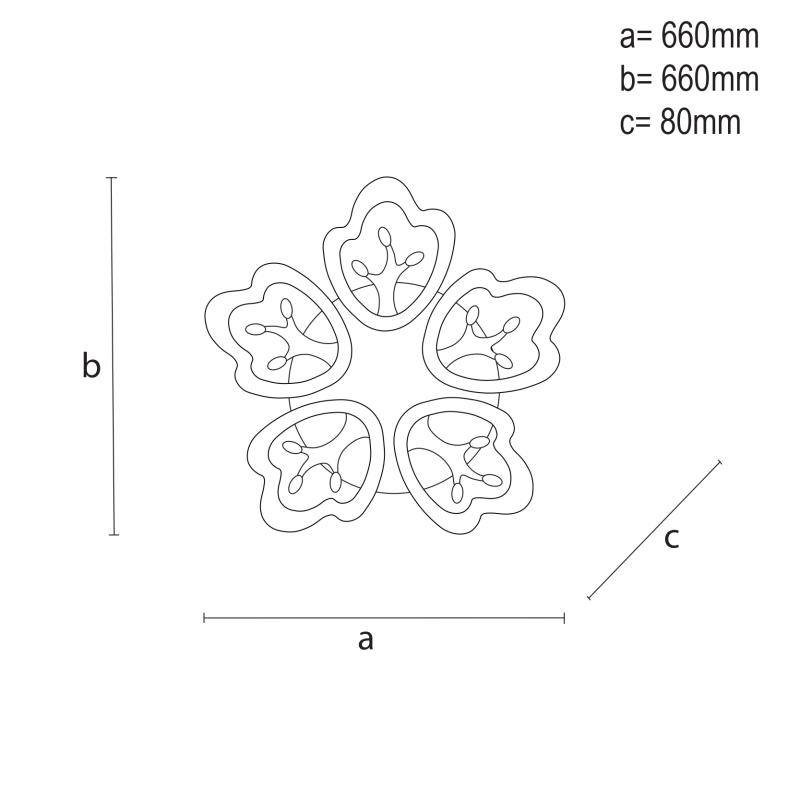 LED stropné svietidlo + diaľkový ovládač 80W - J3330/W