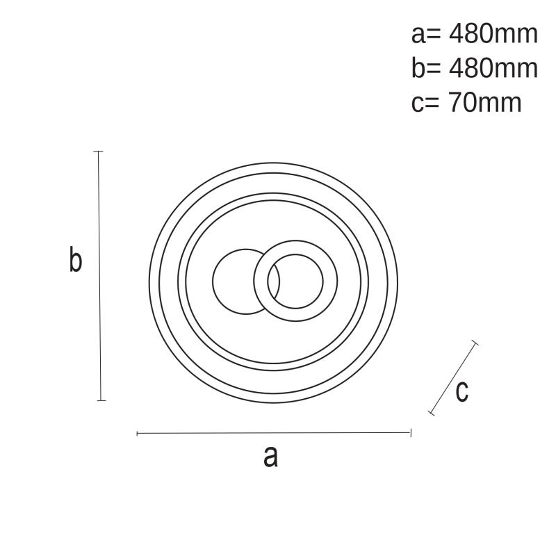 LED stropné svietidlo + diaľkový ovládač 95W - J1324/B 9