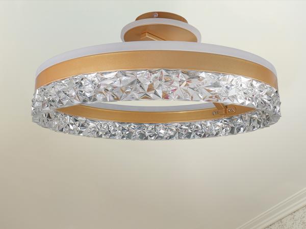 LED luxusné stropné krištáľové svietidlo s diaľkovým ovládačom 86W - TA1306/G