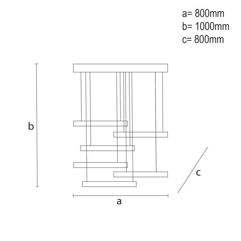 LED závesné svietidlo s diaľkovým ovládačom 100W - J3373/BCH