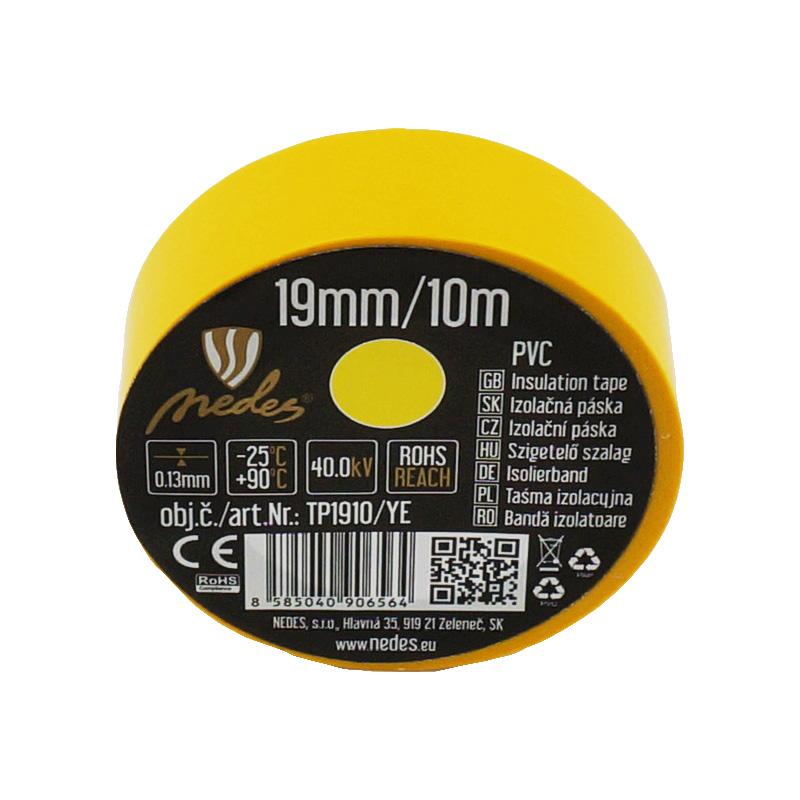 Izolačná páska 19mm / 10m žltá - TP1910/YE