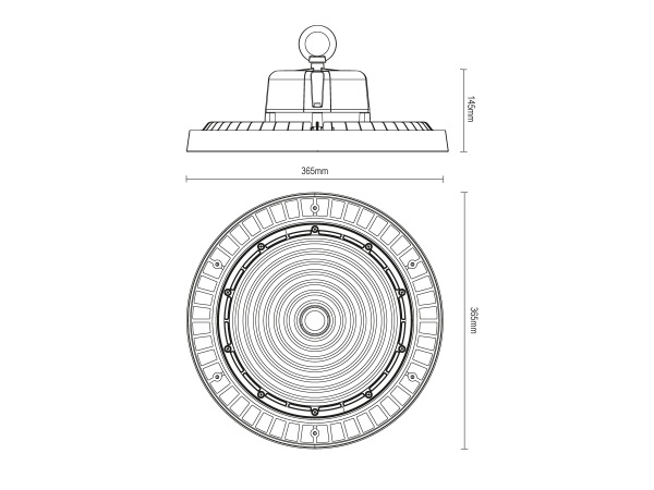 LED svietidlo High Bay UFO 200W / IP65 / 5000K - LU423N 7