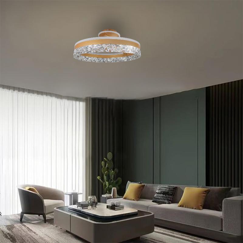 LED luxusné stropné krištáľové svietidlo s diaľkovým ovládačom 86W - TA1306/G